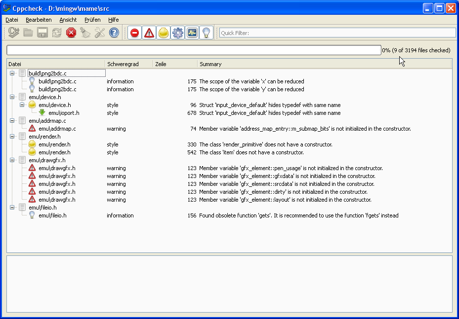 MAMEWorld Forums EmuChat Cppcheck a tool for MAME C/C++ code